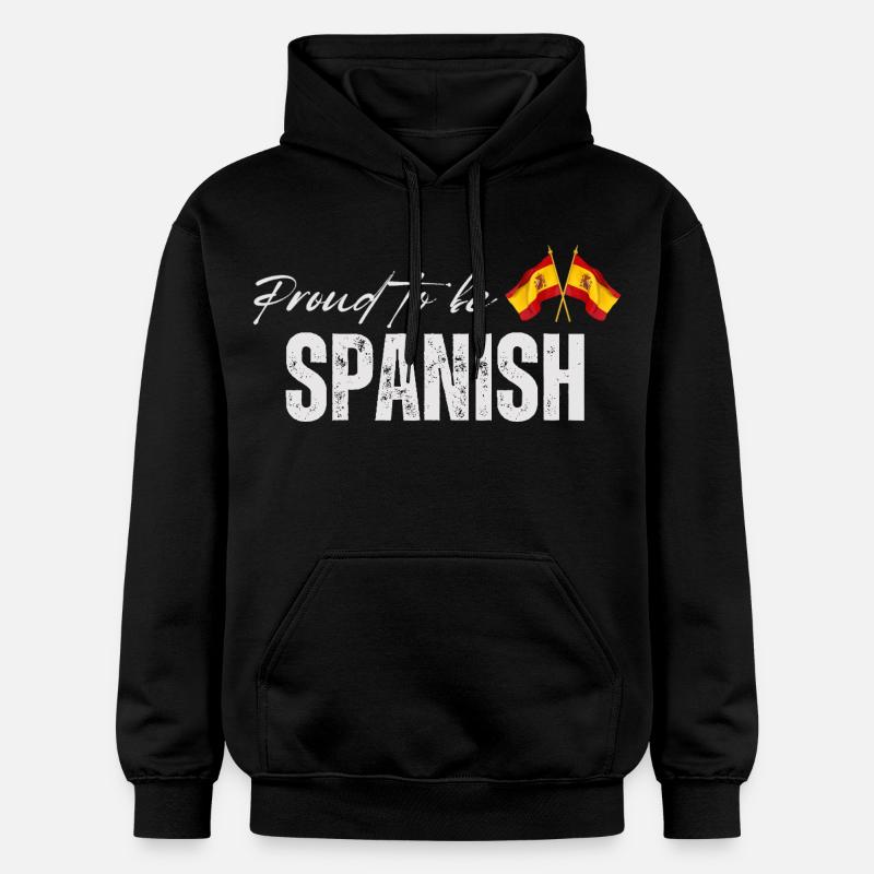 Fière Espagnole, j’adore l’Espagne - Sweat à capuche Softstyle® Gildan Unisexe - noir
