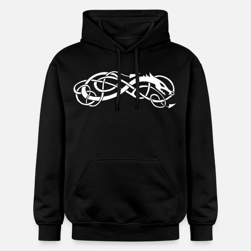 Serpent celte blanc - Sweat à capuche Softstyle® Gildan Unisexe - noir