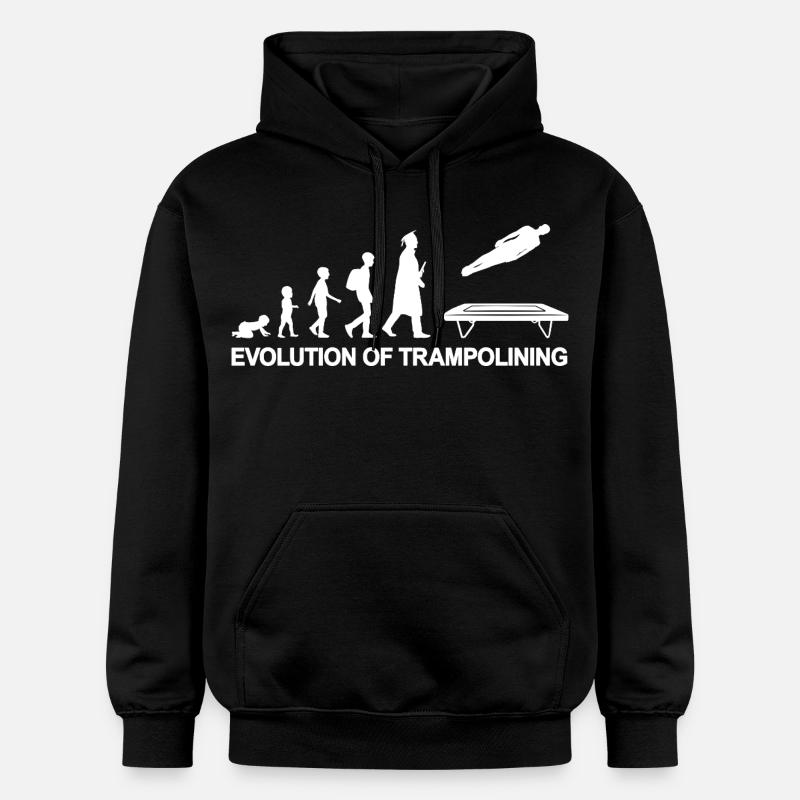 Evolution Trampolinist - Gildan Unisex Softstyle® Midweight Hoodie - Schwarz