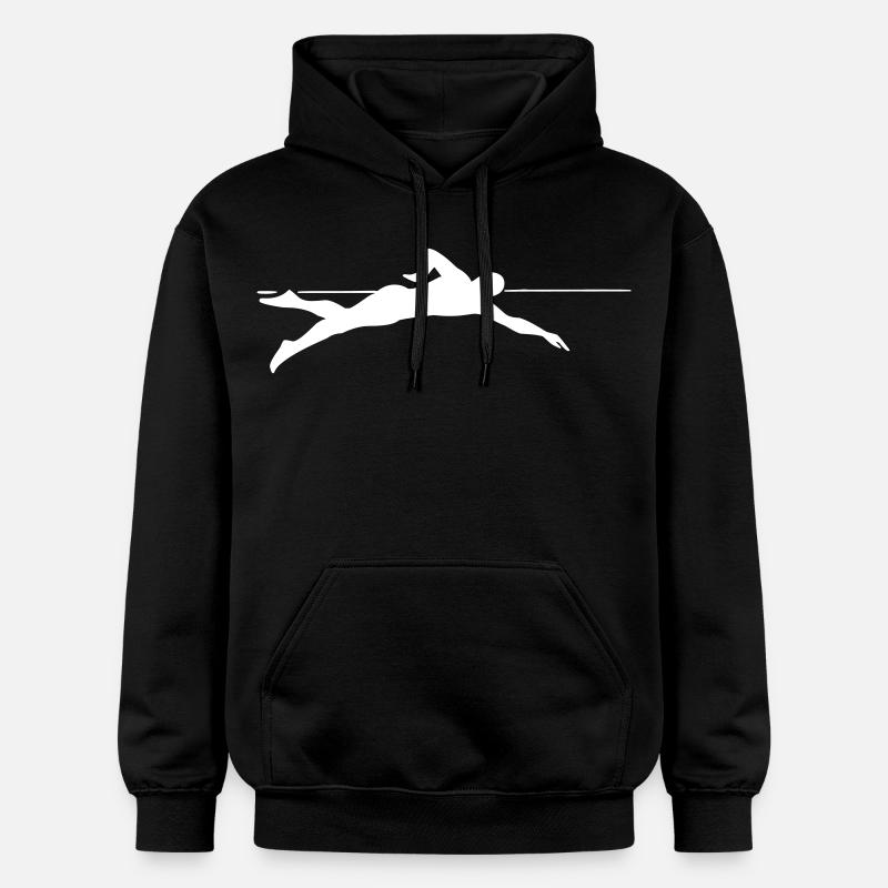 Dynamic Sprinter Line Graphics - Gildan Unisex Softstyle® Midweight Hoodie - black