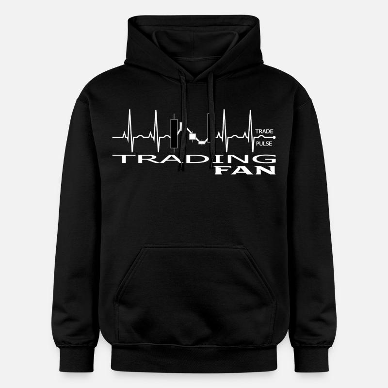 Conception de graphiques de trading Pulse - Sweat à capuche Softstyle® Gildan Unisexe - noir