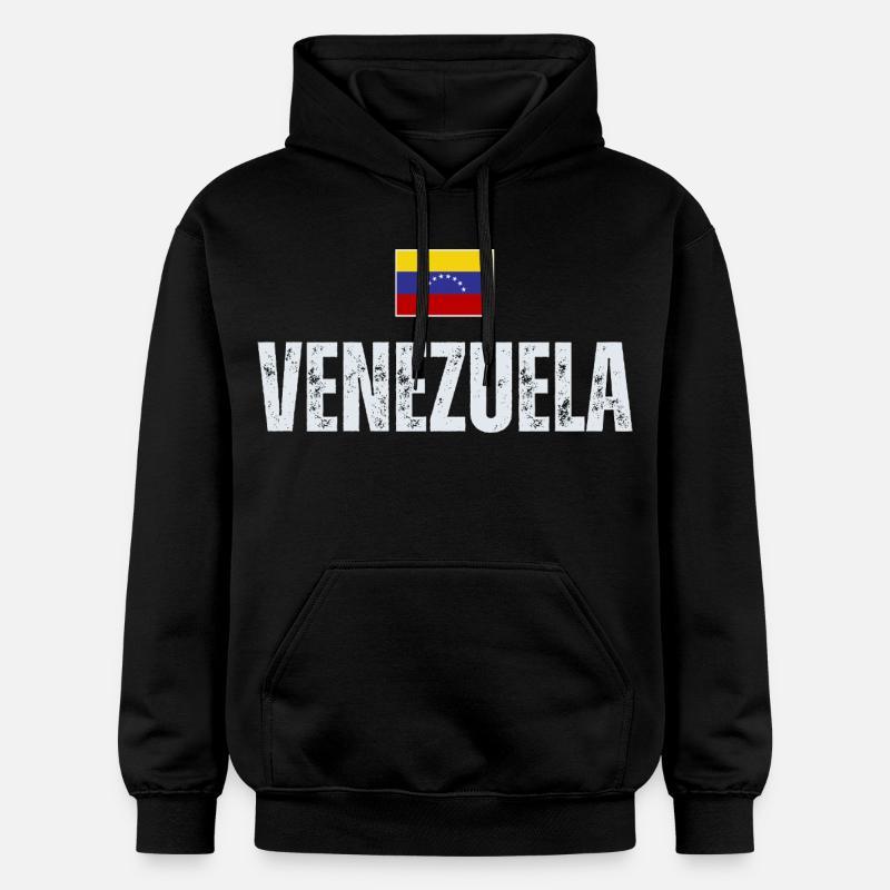 Drapeau du Venezuela, fabriqué au Venezuela - Sweat à capuche Softstyle® Gildan Unisexe - noir