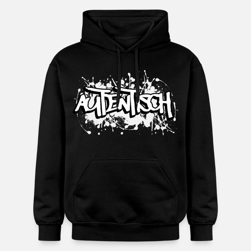 Conception de police graffiti authentique - Sweat à capuche Softstyle® Gildan Unisexe - noir