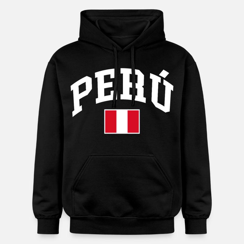 Drapeau du Pérou - Sweat à capuche Softstyle® Gildan Unisexe - noir