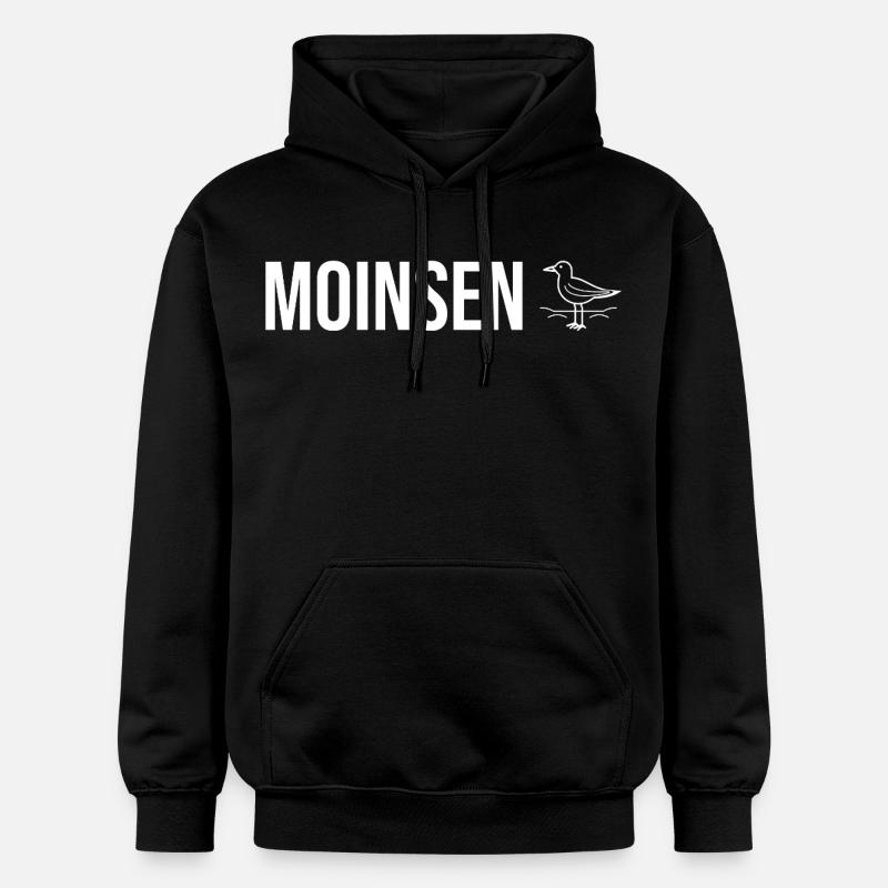 « Moinsen » - Édition Seagulls - Sweat à capuche Softstyle® Gildan Unisexe - noir
