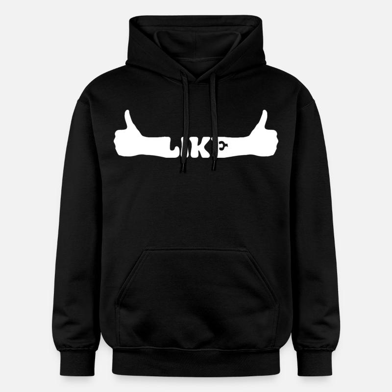 LIKE pouces levés main - Sweat à capuche Softstyle® Gildan Unisexe - noir