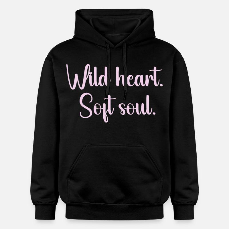 Cœur Sauvage Âme Douce - Sweat à capuche Softstyle® Gildan Unisexe - noir
