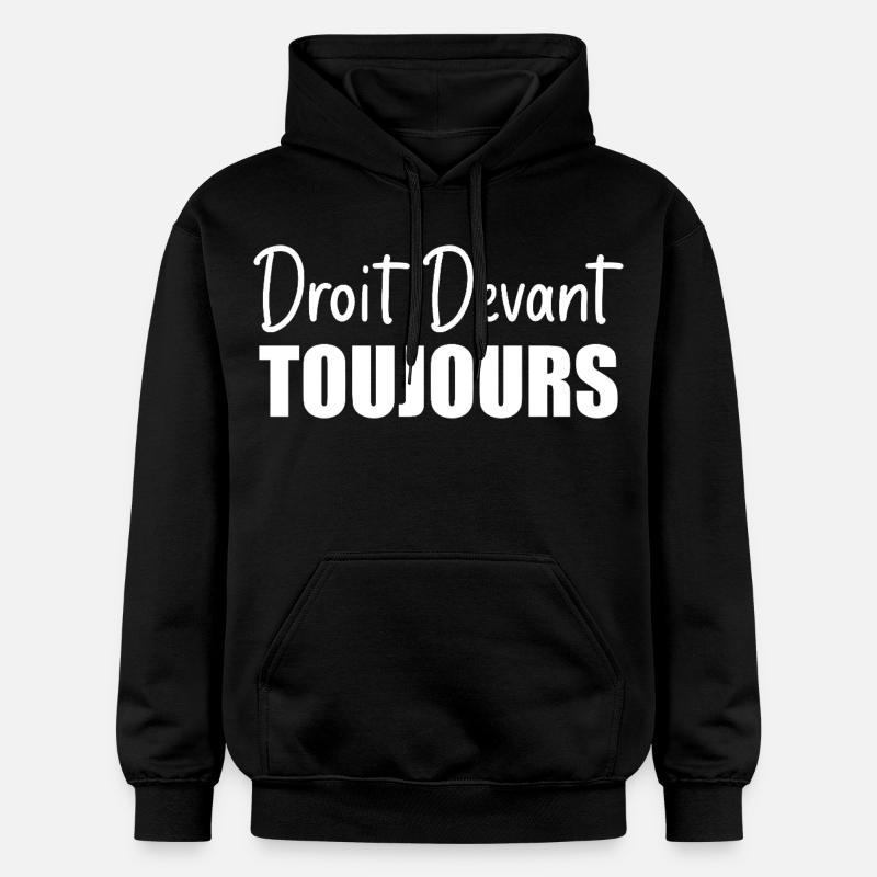 Droit devant, toujours. - Sweat à capuche Softstyle® Gildan Unisexe - noir