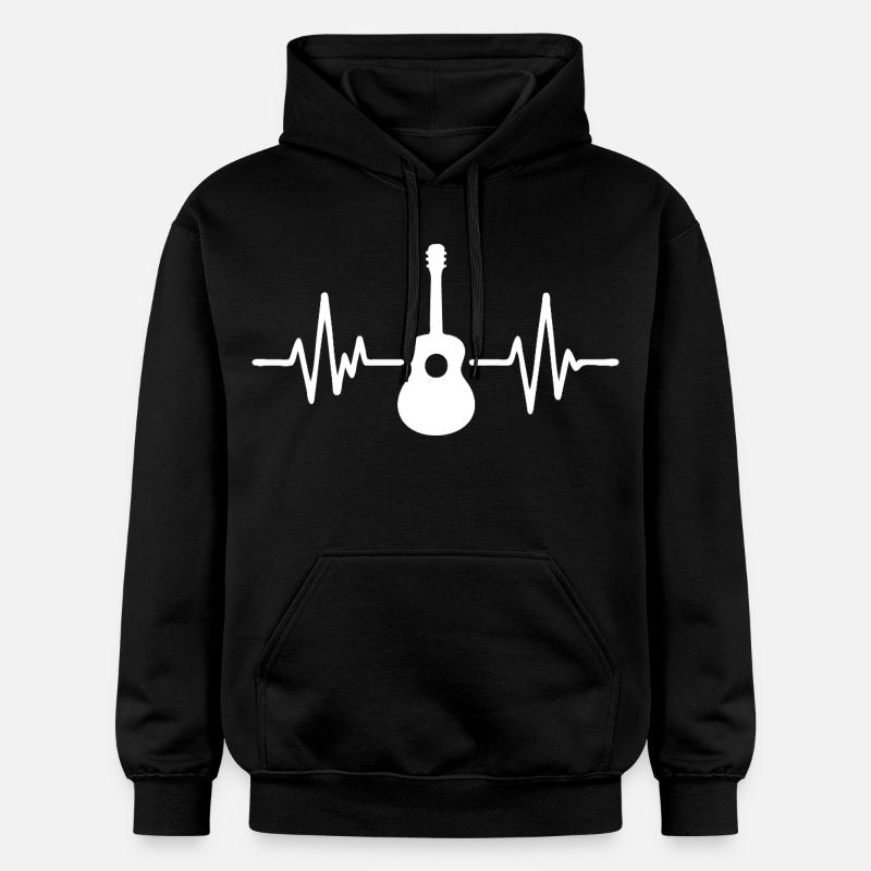 Guitare Pulse Silhouette - Sweat à capuche Softstyle® Gildan Unisexe - noir