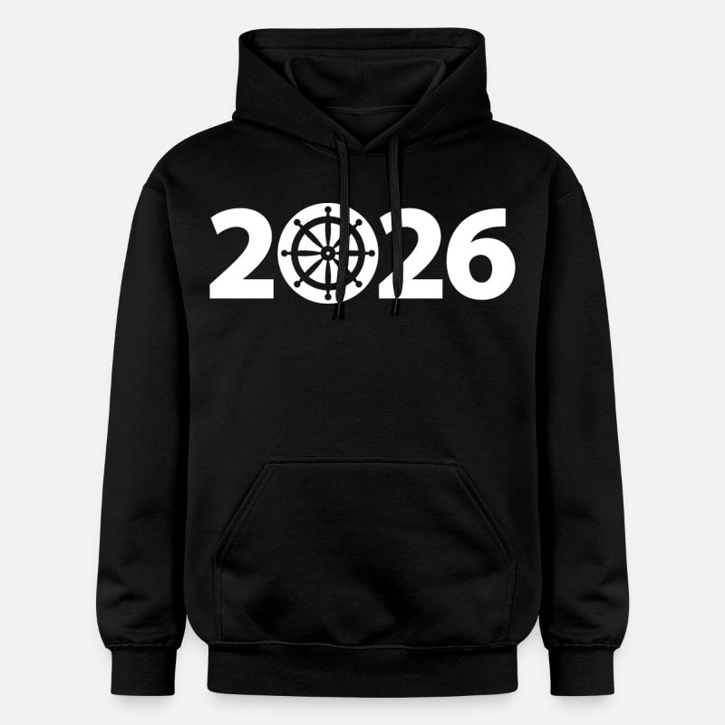 Marin 2026, Nautisme 2026, Capitaine 2026 - Sweat à capuche Softstyle® Gildan Unisexe - noir