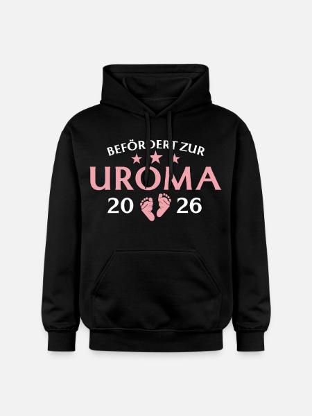Urgroßmutter 2026 Befördert zur Uroma - Gildan Unisex Softstyle® Midweight Hoodie - Schwarz