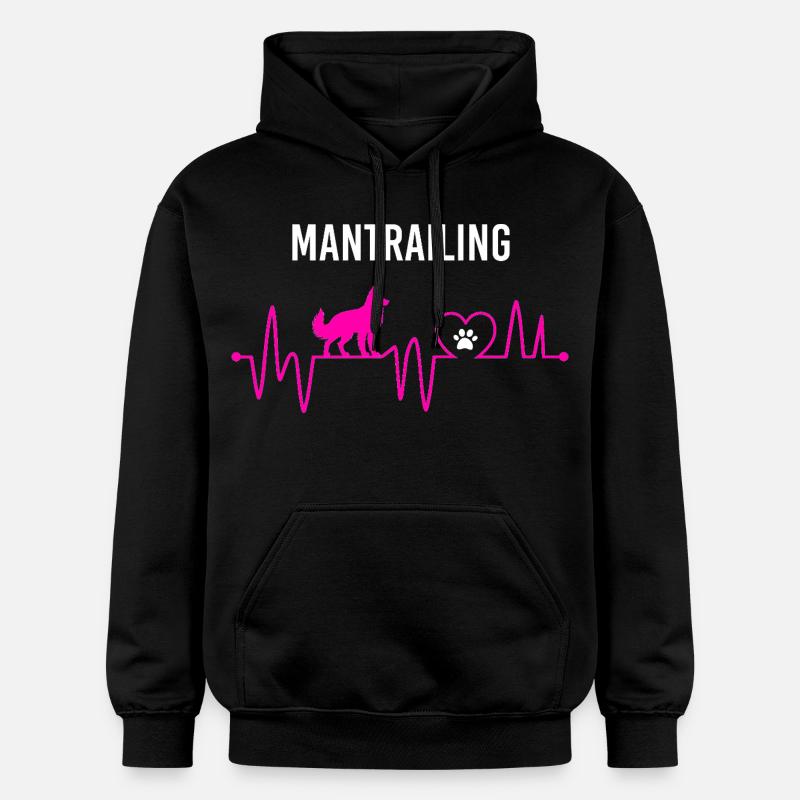 Mantrailing Heartbeat Mantrailing Passion - Sweat à capuche Softstyle® Gildan Unisexe - noir