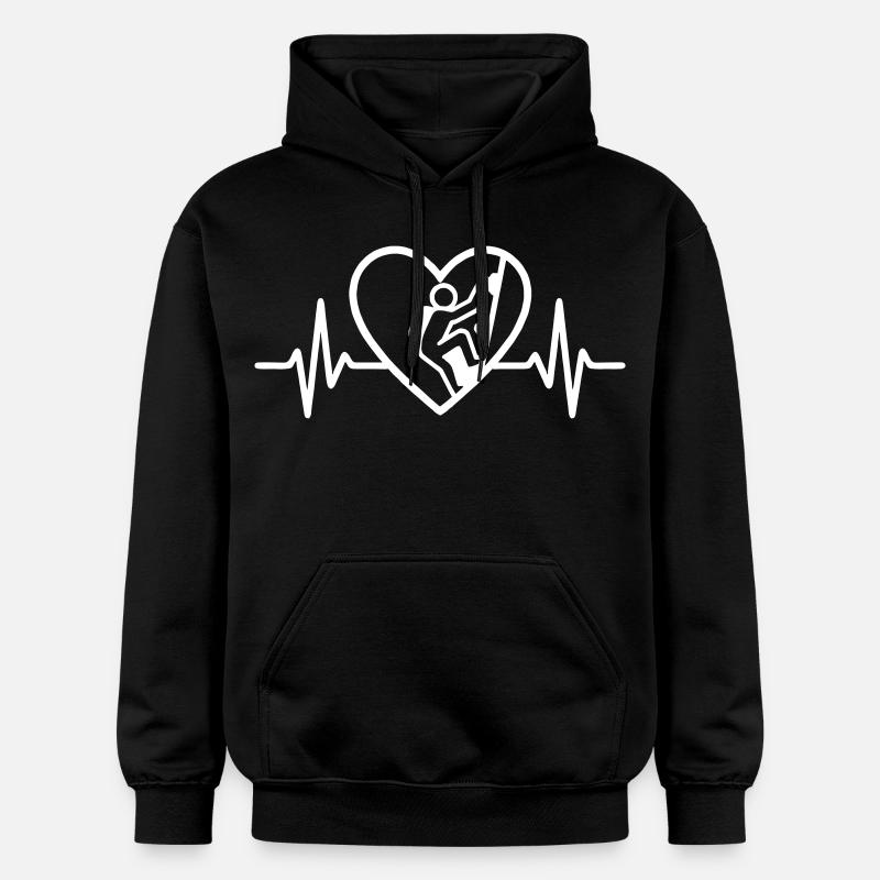 Cœur Escalade – Passion Grimpe - Sweat à capuche Softstyle® Gildan Unisexe - noir
