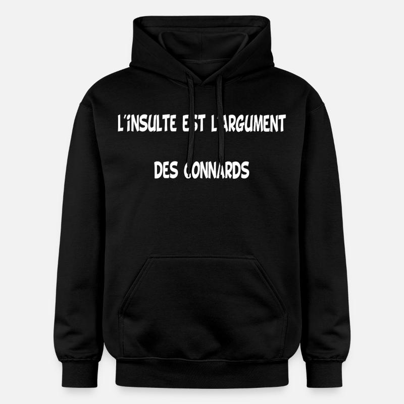 L'insulte (blanc) - Sweat à capuche Softstyle® Gildan Unisexe - noir