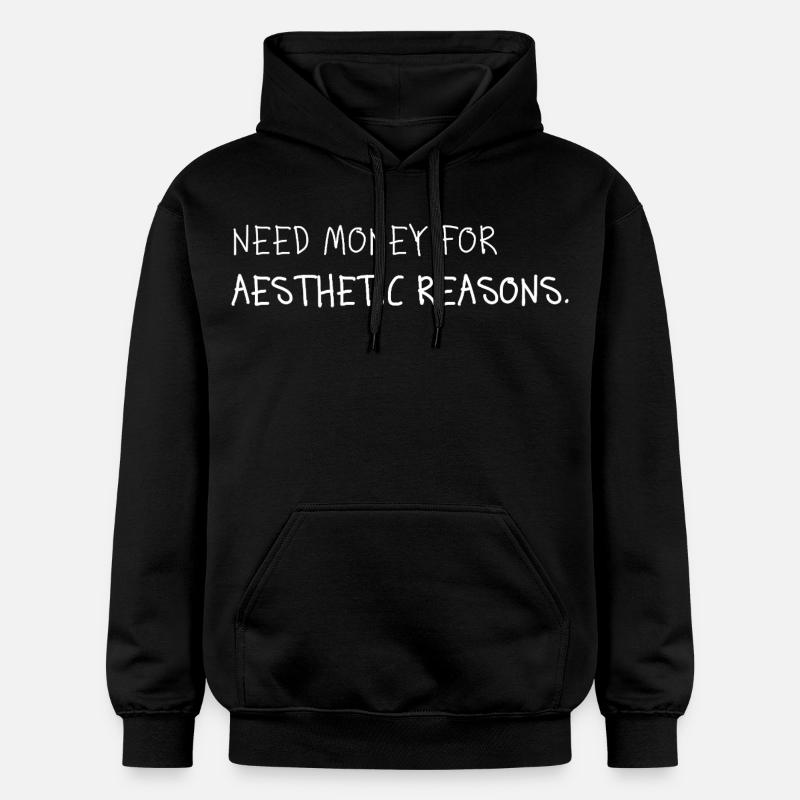 Besoin d’argent pour des raisons esthétiques - Sweat à capuche Softstyle® Gildan Unisexe - noir