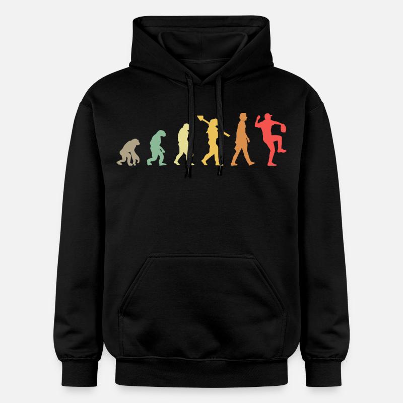 Évolution du baseball - Sweat à capuche Softstyle® Gildan Unisexe - noir