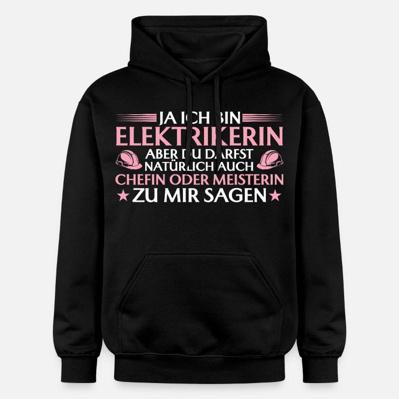 Elekterikerin Chefin oder Meisterin - Handwerkerin - Gildan Unisex Softstyle® Midweight Hoodie - Schwarz