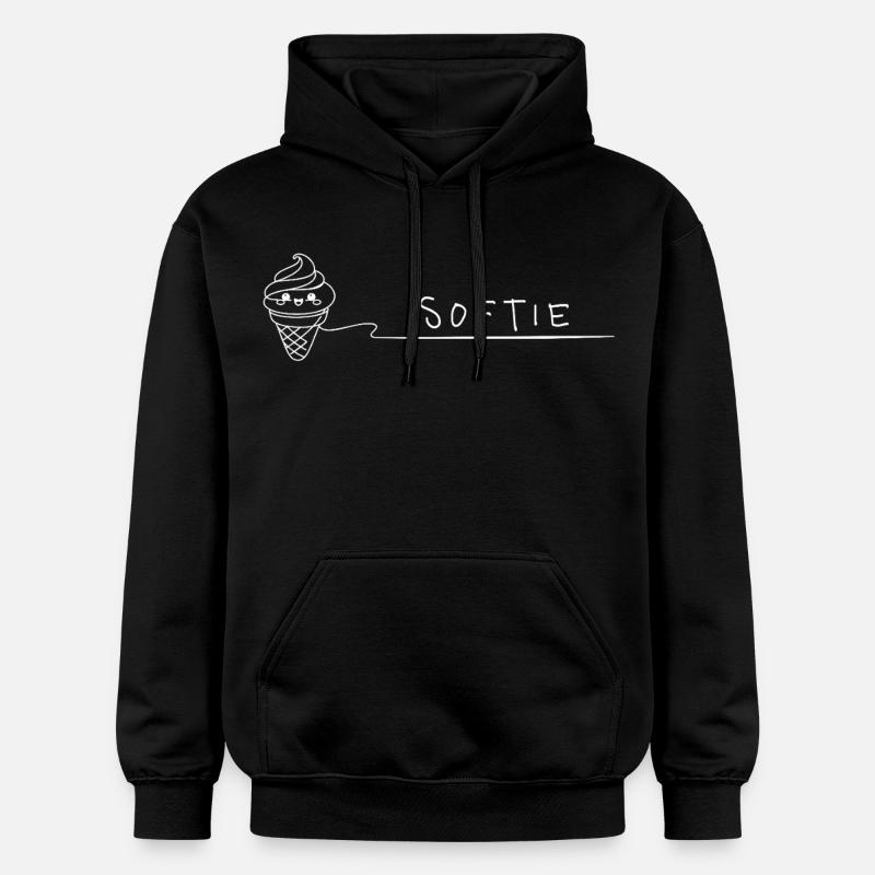 Softie. Softeis Liebe Minimal Oneline - Gildan Unisex Softstyle® Midweight Hoodie - Schwarz