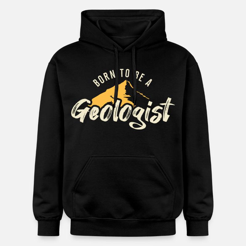 Né pour devenir géologue - Sweat à capuche Softstyle® Gildan Unisexe - noir