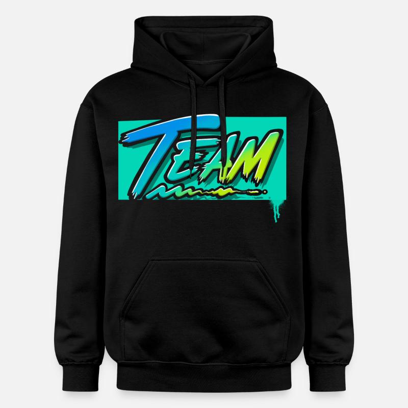 Équipe - Sweat à capuche Softstyle® Gildan Unisexe - noir