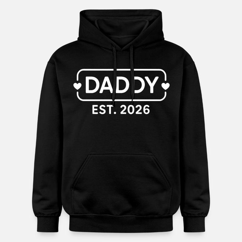 DADDY 2026 Stolzer werdender Vater - Gildan Unisex Softstyle® Midweight Hoodie - Schwarz