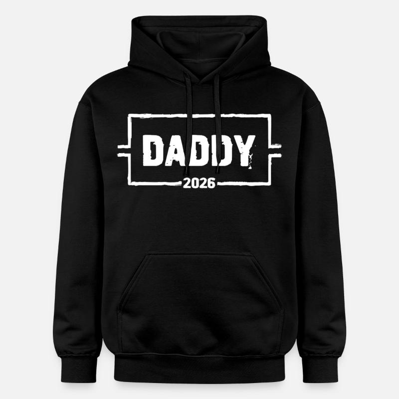 DADDY 2026 Stolzer werdender Vater - Gildan Unisex Softstyle® Midweight Hoodie - Schwarz