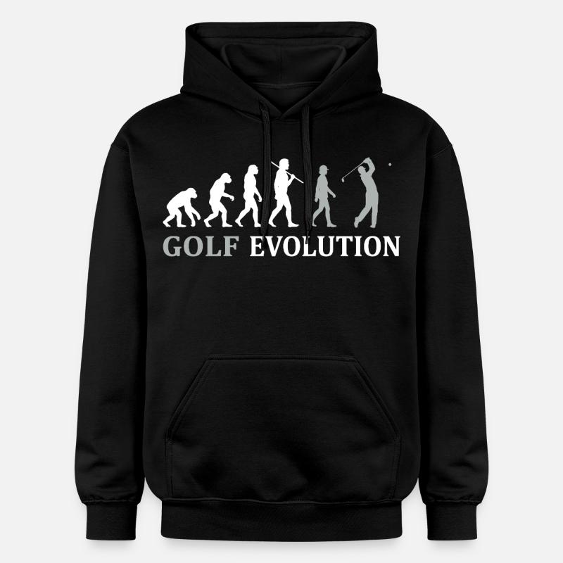 Golf Evolution – The Perfect Golfer's Gift - Gildan Unisex Softstyle® Midweight Hoodie - black