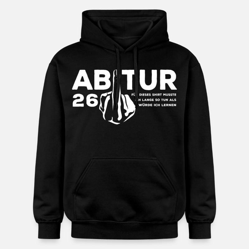 Abitur 2026 - J’ai dû étudier longtemps - Sweat à capuche Softstyle® Gildan Unisexe - noir