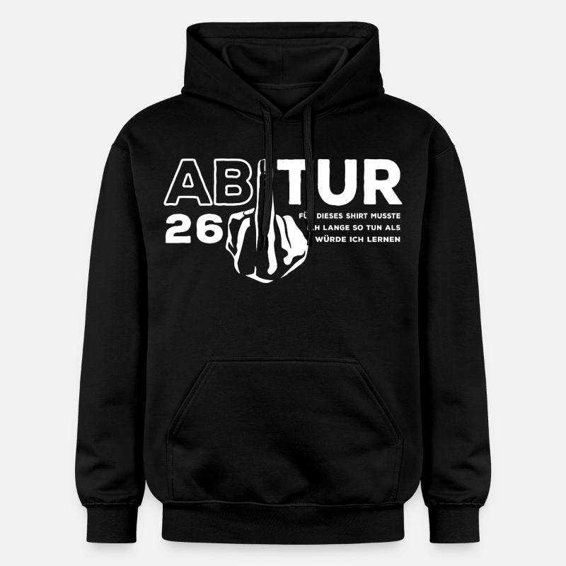 Abitur 2026 - J’ai dû étudier longtemps - Sweat à capuche Softstyle® Gildan Unisexe - noir