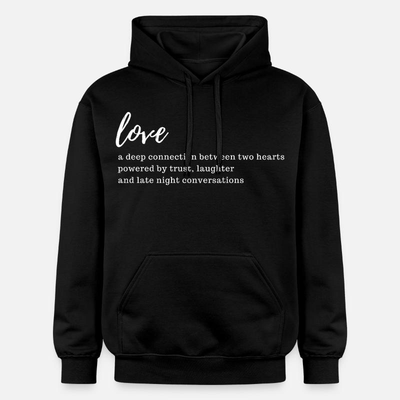 Texte d’amour Saint-Valentin - Sweat à capuche Softstyle® Gildan Unisexe - noir