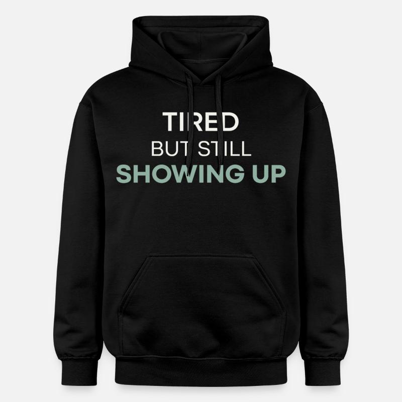 Fatigué mais toujours présent - Sweat à capuche Softstyle® Gildan Unisexe - noir