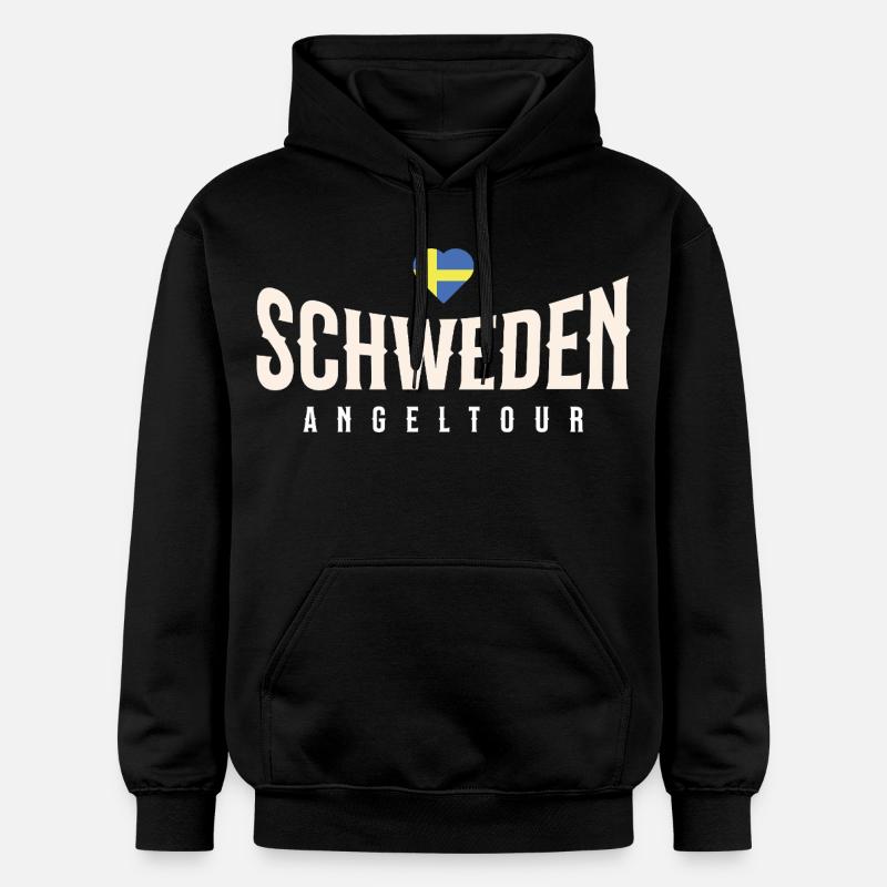 Voyage de pêche en Suède - Sweat à capuche Softstyle® Gildan Unisexe - noir