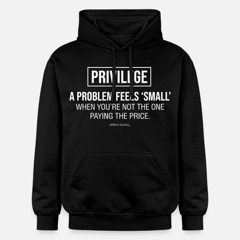 Typographie de l’énoncé d’empathie - Sweat à capuche Softstyle® Gildan Unisexe - noir