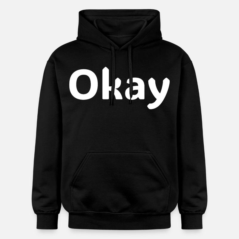 Ok, chemise statement minimalistisch - Sweat à capuche Softstyle® Gildan Unisexe - noir