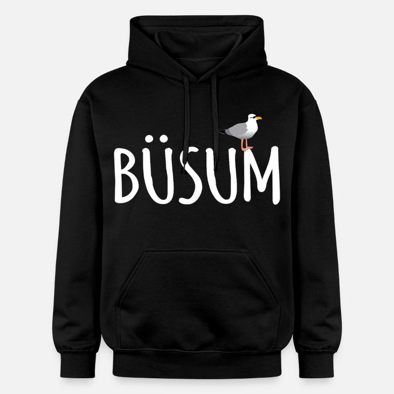 Mouette de Büsum - Sweat à capuche Softstyle® Gildan Unisexe - noir