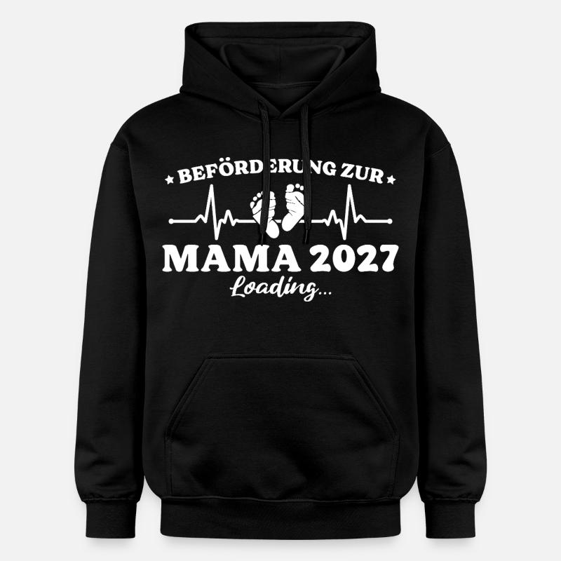 Beförderung zur Mama 2027 Loading Geschenk - Gildan Unisex Softstyle® Midweight Hoodie - Schwarz