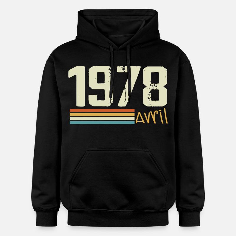 Né en avril 1978 - Sweat à capuche Softstyle® Gildan Unisexe - noir