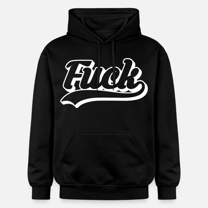 Merde au Rétro Script - Sweat à capuche Softstyle® Gildan Unisexe - noir