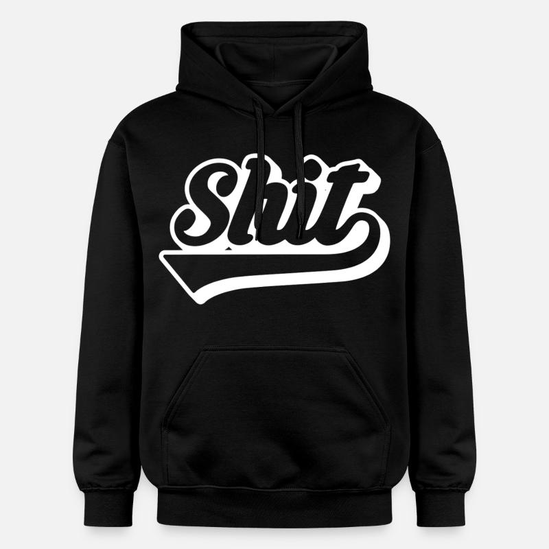 Merde Rétro Script - Sweat à capuche Softstyle® Gildan Unisexe - noir