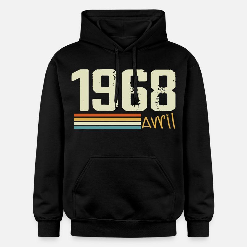 Né en avril 1968 - Sweat à capuche Softstyle® Gildan Unisexe - noir