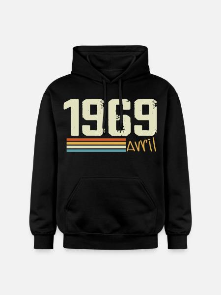 Né en avril 1969 - Sweat à capuche Softstyle® Gildan Unisexe - noir