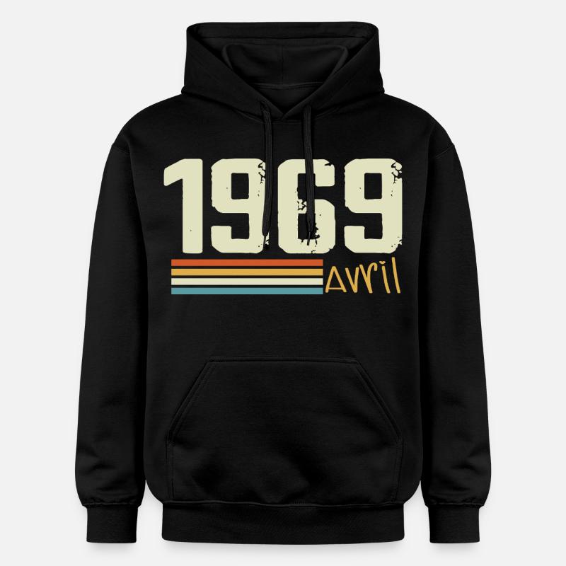 Né en avril 1969 - Sweat à capuche Softstyle® Gildan Unisexe - noir