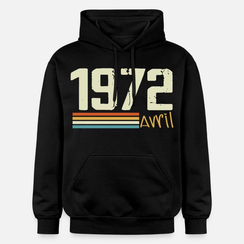 Né en avril 1972 - Sweat à capuche Softstyle® Gildan Unisexe - noir