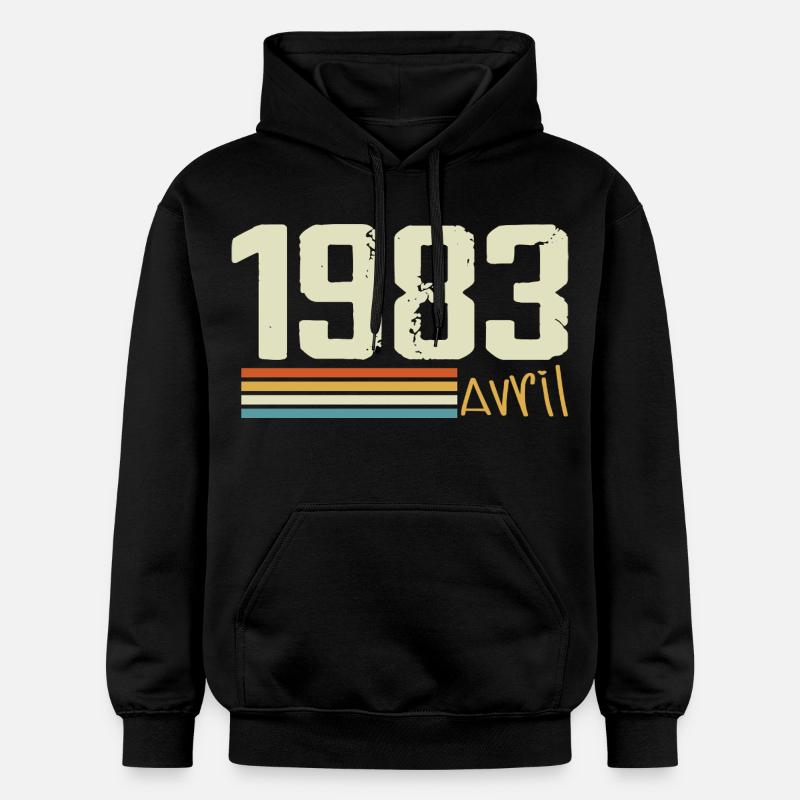 Né en avril 1983 - Sweat à capuche Softstyle® Gildan Unisexe - noir