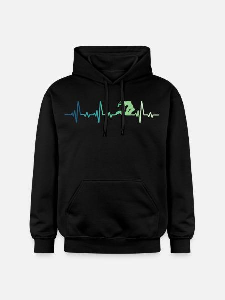 Jiu Jitsu Heartbeat Jiu-Jitsu - Gildan Unisex Softstyle® Midweight Hoodie - black