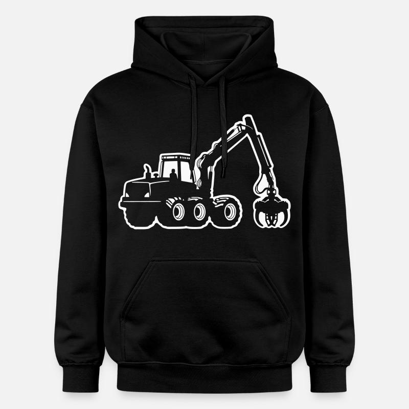 Silhouette de moissonneuse - Sweat à capuche Softstyle® Gildan Unisexe - noir