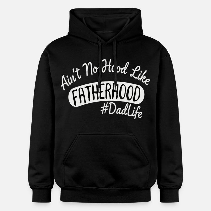 Vater Spruch Papa Vie Paternité - Sweat à capuche Softstyle® Gildan Unisexe - noir