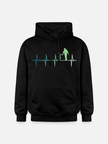 Père et fille battement de coeur papa et fillette - Sweat à capuche Softstyle® Gildan Unisexe - noir