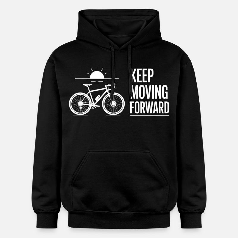 Lever du soleil à vélo - Sweat à capuche Softstyle® Gildan Unisexe - noir