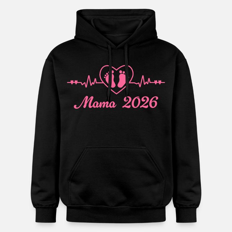 Mama 2026 Schwangerschaft Werdende Mutter - Gildan Unisex Softstyle® Midweight Hoodie - Schwarz